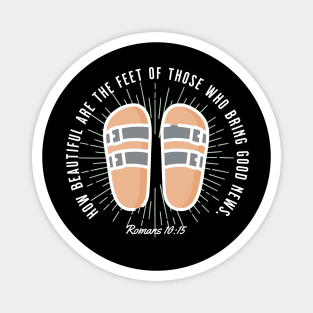 Beautiful Feet Missionary Gospel Mission Trip Sandals Magnet